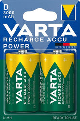 Varta Επαναφορτιζόμενες Μπαταρίες R2U D 3000mAh (2τμχ)